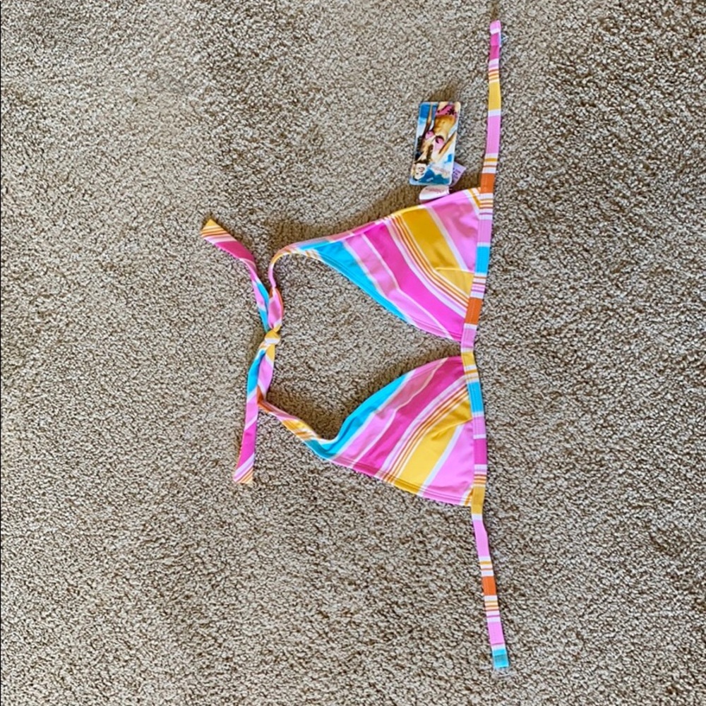 NWT striped halter bikini top